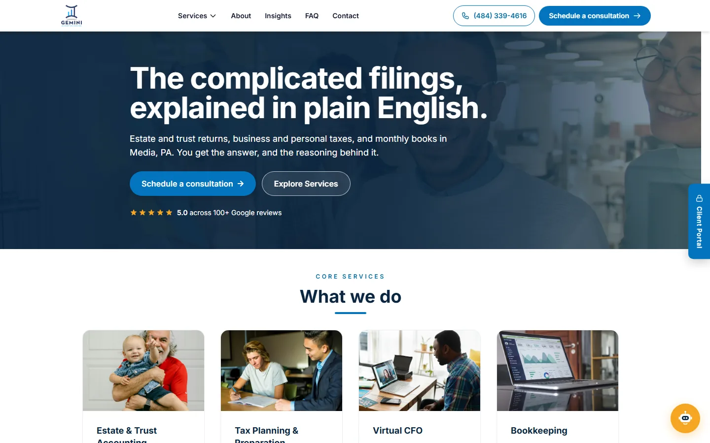 Gemini Tax & Accounting website